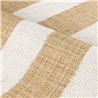 Hand-painted wide stripes on a raffia-effect ground in straw · Casamance Rayures 78124894