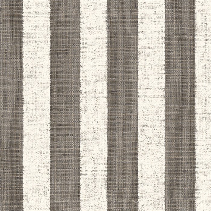 Tapete mit handgemalten Streifen und Raffia-Effekt in Anthrazit · Casamance Rayures 78124996