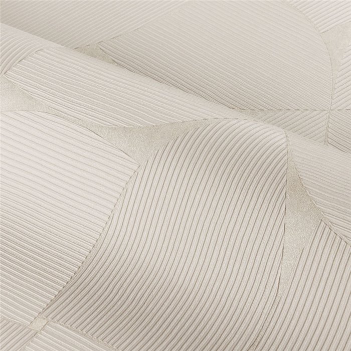Geometric wallpaper beige cement effect with striated relief · Casamance Striato 78130202