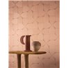 Curved petal geometric wallpaper nude high-end · Casamance Striato 78130406