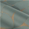Curved petal geometric wallpaper in turquoise with relief · Casamance Striato 78130508
