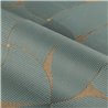 Papel pintado geométrico pétalos curvos turquesa con relieve · Casamance Striato 78130508