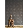 Geometric overlapping petal wallpaper in anthracite and matte gold relief · Casamance Striato 78130610