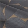Geometrischer Tapete mit überlappenden Blütenblättern in Anthrazit und Mattgold Relief · Casamance Striato 78130610