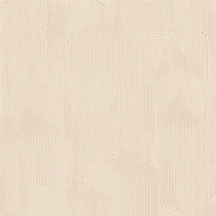 Papier peint effet enduit arches entrelacées grège · Casamance Striato 78140916