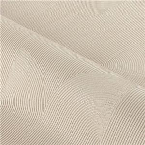 Greige plaster-effect wallpaper with interlacing arches 2