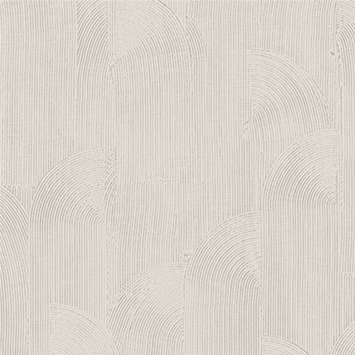 Plaster-effect wallpaper with interlaced arches in silver grey · Casamance Striato 78141018