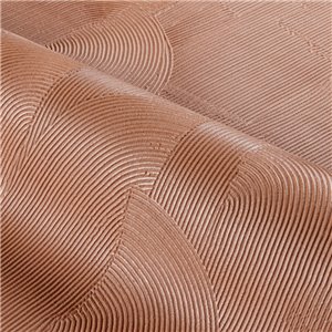 Papel pintado efecto yeso con arcos entrelazados terracota 2