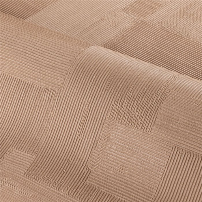 Tapete in Putzoptik mit feinen Rechtecklinien im Relief Nude · Casamance Striato 78151732