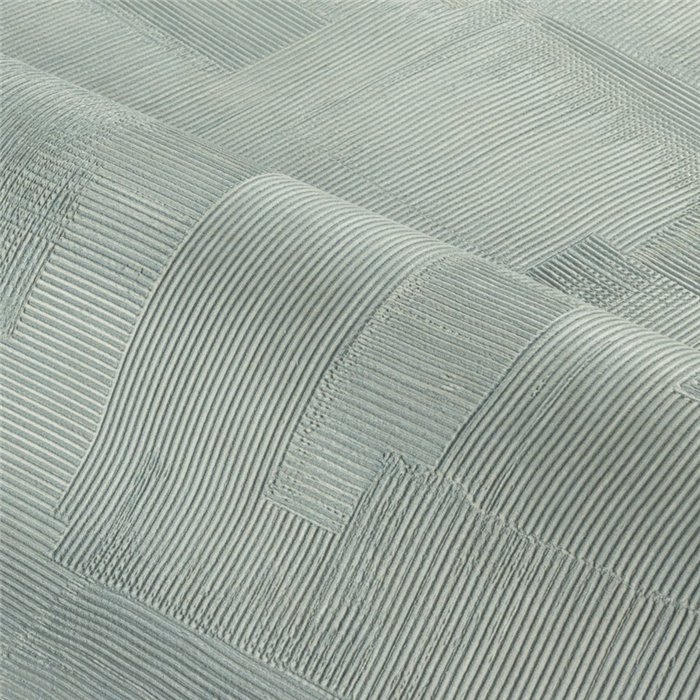 Linear geometric celadon wallpaper with matte finish · Casamance Striato 78152038
