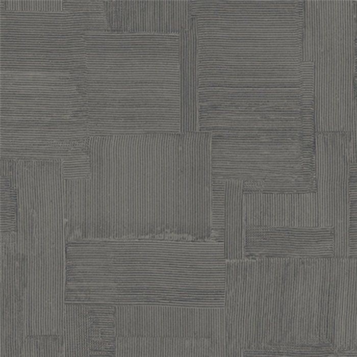 Papier peint haut de gamme effet enduit géométrique anthracite · Casamance Striato 78152140