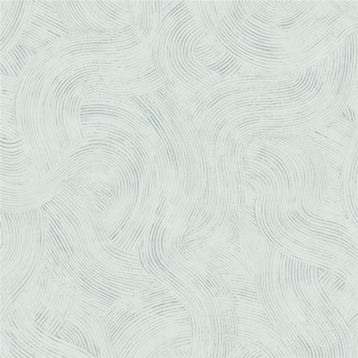 Papel pintado efecto estriado con ondas en verde hielo · Casamance Striato 78162446