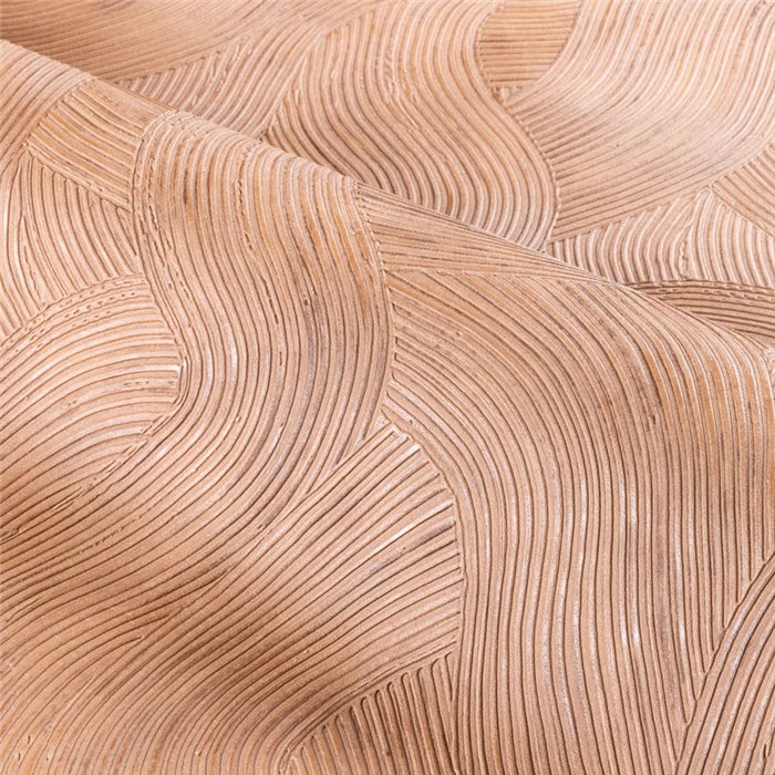 Terracotta plaster‑effect wallpaper with fine wavy lines · Casamance Striato 78162548