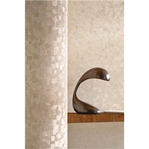Wallpaper almond mosaic with stucco effect 2