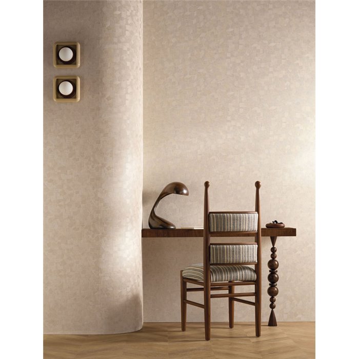 Wallpaper almond mosaic with stucco effect · Casamance Striato 78172956