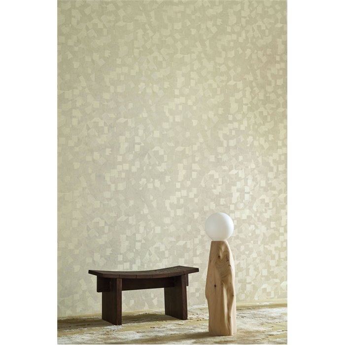Papier peint Volterra bleu à lignes géométriques · Casamance Striato 78173058