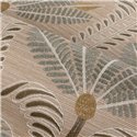 Papier peint tropical à palmes brodées · Casamance Racines 78180202