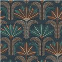 Papel pintado palmeras bordadas efecto sisal · Casamance Racines 78180304