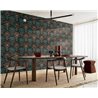 Sisal-effect wallpaper with embroidered palms · Casamance Racines 78180304