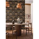 Tapete mit Palmen in Ebenholz und Gold · Casamance Racines 78180406