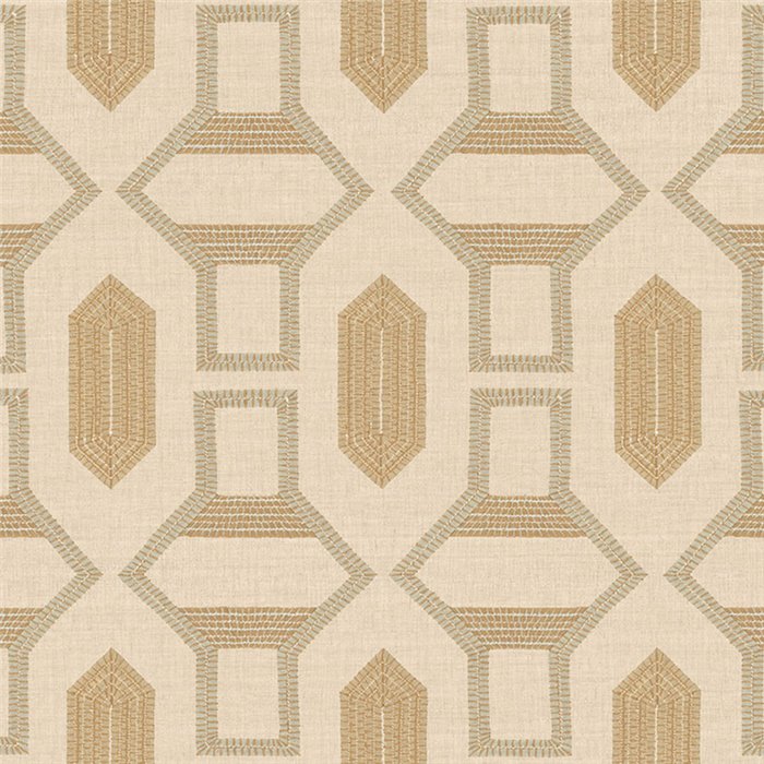 Wallpaper ethnic embroidered silk effect · Casamance Racines 78190508