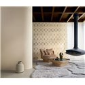 Wallpaper ethnic embroidered silk effect · Casamance Racines 78190508