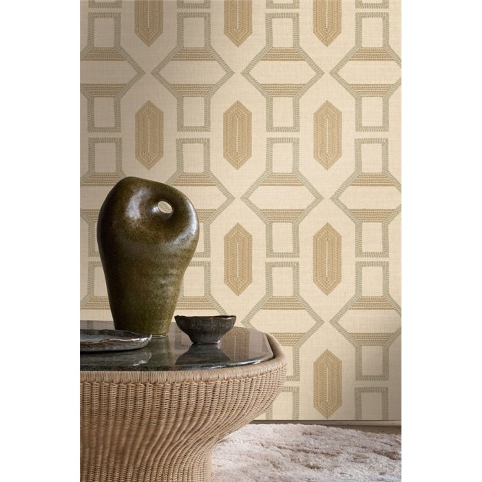 Tapete Ethno mit besticktem Seideneffekt · Casamance Racines 78190508