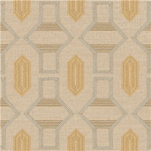Papel pintado arabesco textil mediterráneo