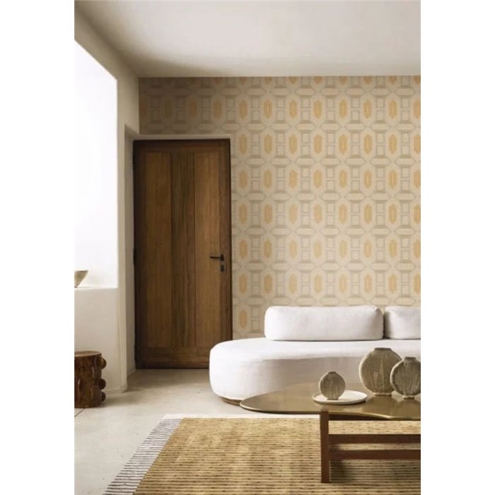 Mediterranean textile arabesque wallpaper · Casamance Racines 78190610