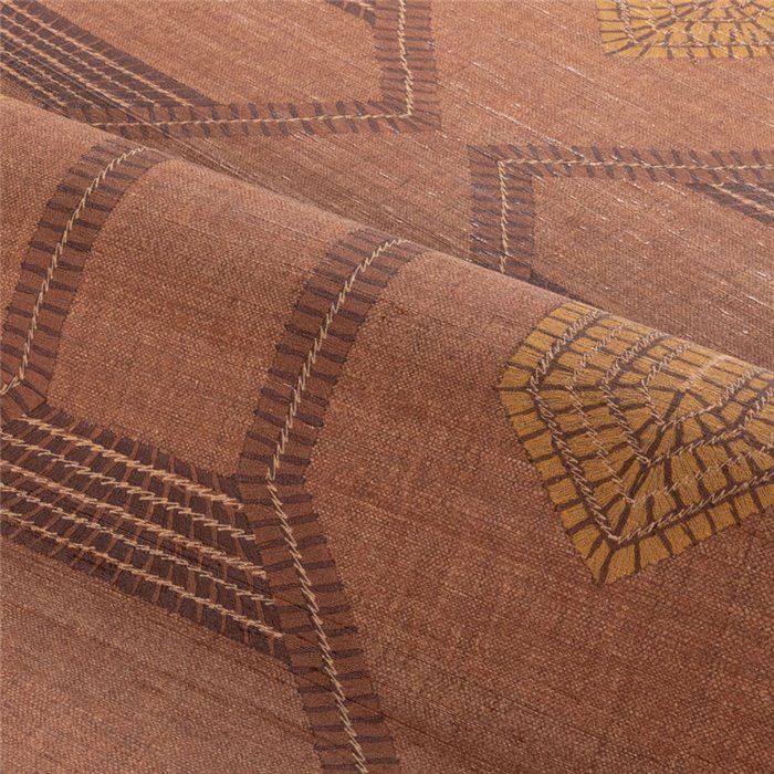Ethno-Rautentapete mit melierter Seidenoptik · Casamance Racines 78190712