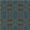 Wallpaper with embroidered urns on silk effect · Casamance Racines 78190814