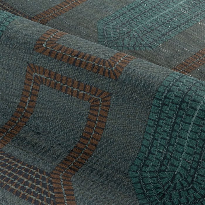 Tapete mit gestickten Amphoren auf Seidenoptik · Casamance Racines 78190814