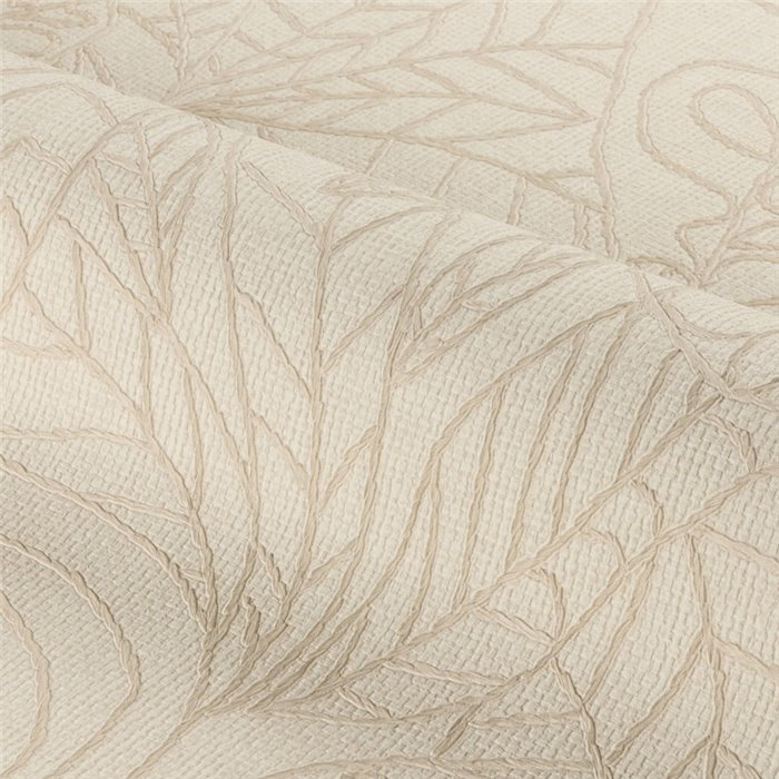 Papier peint botanique ivoire effet jute · Casamance Racines 78200916