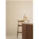 Wallpaper with embroidered leaves and jute effect · Casamance Racines 78201018