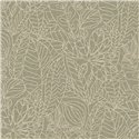 Papel pintado botánico bordado sobre yute · Casamance Racines 78201222