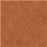 Embroidered terracotta branch wallpaper