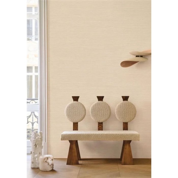 Wallpaper with natural beige sisal effect · Casamance Racines 78212140