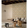 Papel pintado tropical de palmas bordadas · Casamance Racines 78180202