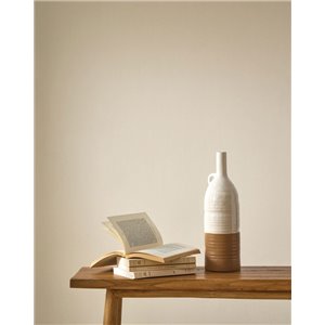 Papel pintado beige de trama vegetal 2