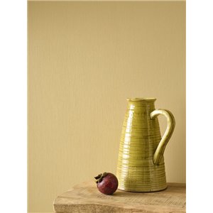 Papel pintado amarillo aspecto textil rayado 2