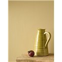 Papier peint jaune aspect textile rayé · Casadeco Hansan 202522909
