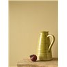 Papier peint jaune aspect textile rayé · Casadeco Hansan 202522909