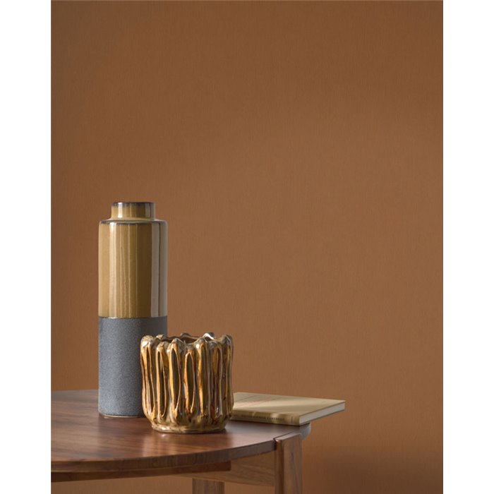 Papier peint marron effet textile rayé · Casadeco Hansan 202522999