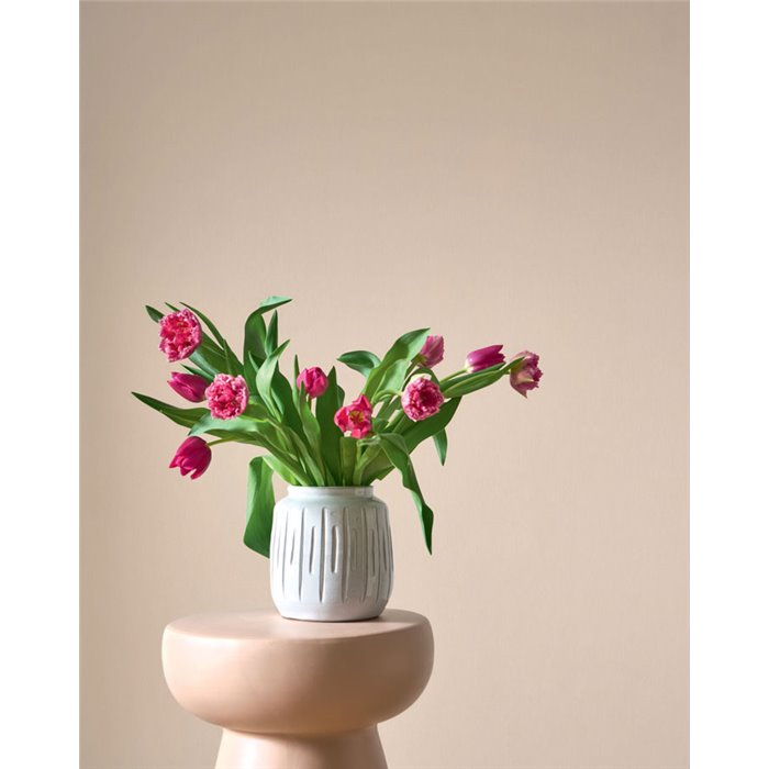 Papel pintado rosa efecto textil ramio · Casadeco Hansan 202524160