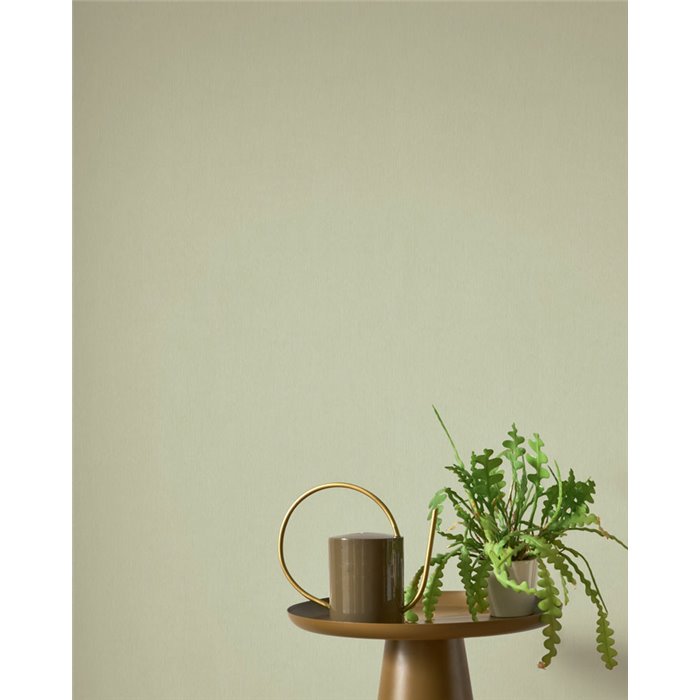 Grüne Tapete in Textiloptik mit feinen Streifen · Casadeco Hansan 202527144