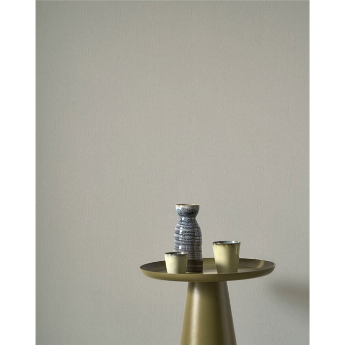 Grey wallpaper with woven textile effect · Casadeco Hansan 202529131