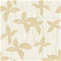 Tapete mit beigen Blumen und Streifen · Caselio Solstice 107901175