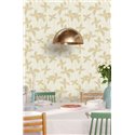 Tapete mit beigen Blumen und Streifen · Caselio Solstice 107901175