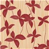 Red wallpaper with flowers and stripes · Caselio Solstice 107902851