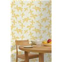 Papier peint jaune à fleurs et rayures · Caselio Solstice 107907287